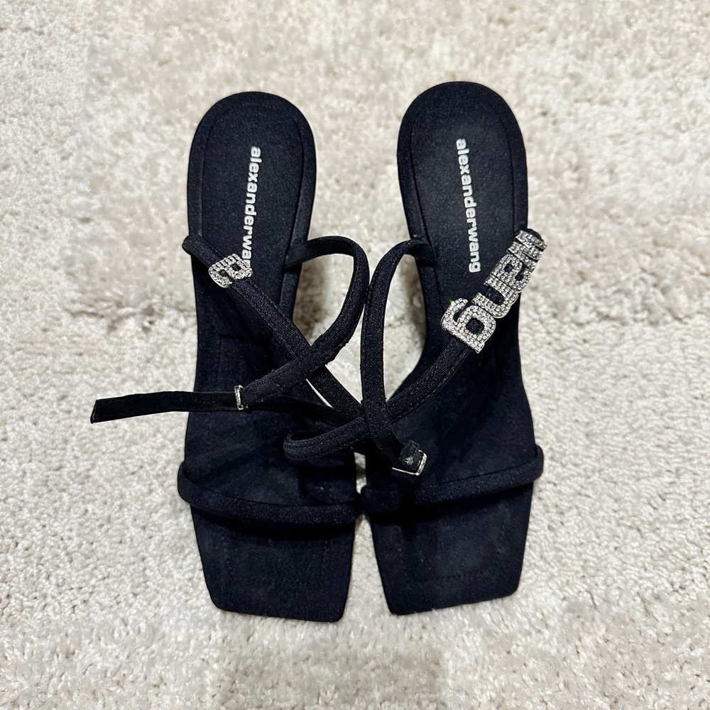 Alexander Wang Julie Logo Letters Sandal Lycra